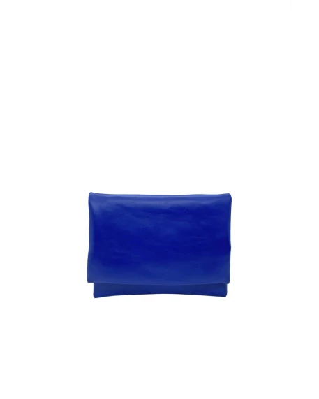 Royal Blue Python Leather Camera Cross Body Bag